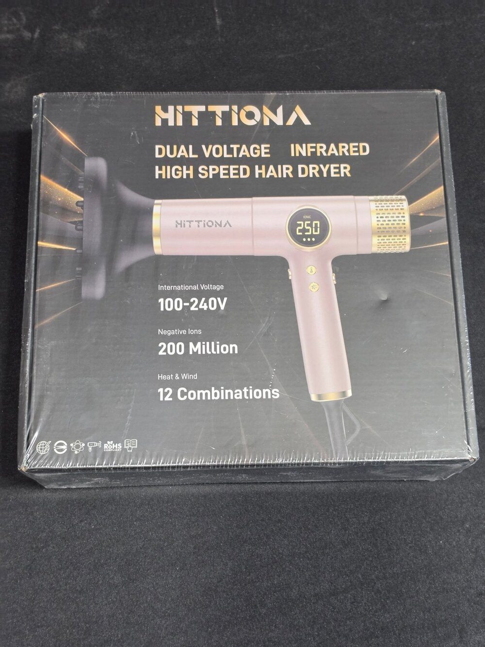 Hittiona 2000W High Speed Ionic Hair Dryer 110K RPM LED Display